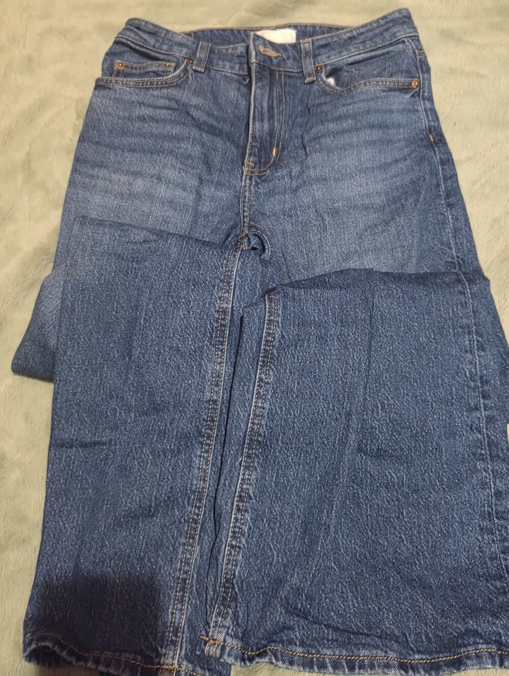 H&M Blue Denim High-Rise Jeans